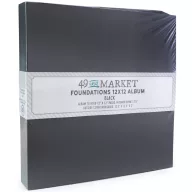   49 and Market Foundations interaktív scrapbook album 12" (30,5 cm) – fekete (1 db)