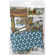   49 and Market Campfire Memories ephemera kivágatok és keretek – Dennis Bruton (106 db)