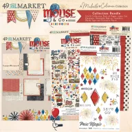   49 and Market Mouse & Co. scrapbook kollekciócsomag felvarróval – Michelle Coleman (1 csomag)