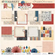   49 and Market Mouse & Co. scrapbook papírkészlet 12" (30,5 cm) – Michelle Coleman (8 lap)