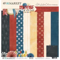   49 and Market Mouse & Co. alapkarton scrapbook papírkészlet 12" (30,5 cm) – Michelle Coleman (8 lap)