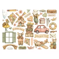   Stamperia Cozy Family / meghitt család scrapbook kivágatok / Die Cuts Assorted