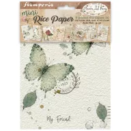   Stamperia Flowers and Poems / virágok és versek A6 mini rizspapír készlet – 8 ív