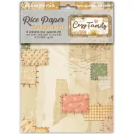   Stamperia Cozy Family / meghitt család A6 rizspapír háttérválogatás – 8 ív