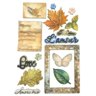   Stamperia Flowers and Poems / virágok és versek szilikon öntőforma A5