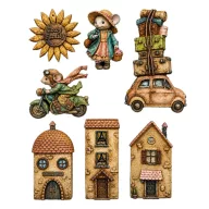   Stamperia Cozy Family / meghitt család szilikon öntőforma A5 – madarak
