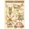 Stamperia Cozy Family / meghitt család színes fa díszítőelemek A5 / Colored Wooden Shapes