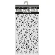   Stamperia Cozy Family / meghitt család vastag stencil – 12 × 25 cm – ágacska minta
