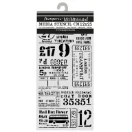 Stamperia Our Way vastag stencil – 12 × 25 cm – jegyek
