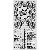 Stamperia Our Way vastag stencil – 12 × 25 cm – korona