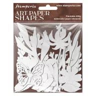   Stamperia Flowers and Poems / virágok és versek lézervágott papír díszítőelemek / Art Paper Shapes Laser Cut