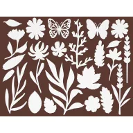   Stamperia Flowers and Poems / virágok és versek lézervágott papír díszítőelemek / Art Paper Shapes Laser Cut