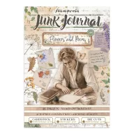   Stamperia Flowers and Poems / virágok és versek junk journal készlet – matricák, hátterek és kivágatok