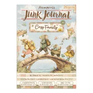   Stamperia Cozy Family / meghitt család junk journal készlet – matricák, hátterek és kivágatok