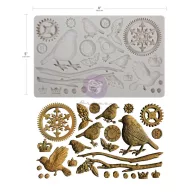   Finnabair Mechanical Robins szilikon öntőforma 5" × 8" (12,7 × 20,3 cm) Decor Mould (1 db)