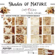   Craft O'Clock Scrapbook papírkészlet 8" (20,3 cm) Shades Of Nature Mix Paper Set (24 ív)