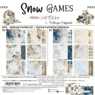   Craft O'Clock Scrapbook papírkészlet 8" (20,3 cm) Snow Game Mix Paper Set (24 ív)