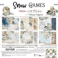   Craft O'Clock Scrapbook papírkészlet 8" (20,3 cm) Snow Game Mix Paper Set (24 ív)