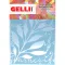 Gelli Arts Levelek és írás stencil – Giovanna Zara 5.25"×7.25" (13.3×18.4 cm) (1 db)