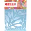 Gelli Arts Levelek és írás stencil – Giovanna Zara 5.25"×7.25" (13.3×18.4 cm) (1 db)