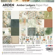   Arden Creative Studio Amber Ledgers scrapbook papírkészlet 12×12″ (30,5×30,5 cm) – 24 lap