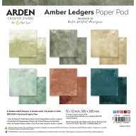  Arden Creative Studio Amber Ledgers Solids scrapbook papírkészlet 12×12″ (30,5×30,5 cm) – 24 lap