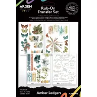   Arden Creative Studio Amber Ledgers rub-on transzfer készlet 6×8″ (15,2×20,3 cm) – 8 ív