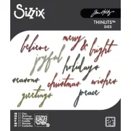   Sizzix Thinlits vágósablon Classic Holiday Handwriting (11 db) – Tim Holtz