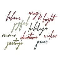   Sizzix Thinlits vágósablon Classic Holiday Handwriting (11 db) – Tim Holtz