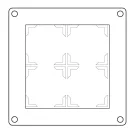 Sizzix Mini rétegező stencil készlet Print & Pattern Patchwork Tile (4 db)