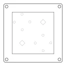 Sizzix Mini rétegező stencil készlet Print & Pattern Patchwork Tile (4 db)