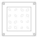 Sizzix Mini rétegező stencil készlet Print & Pattern Patchwork Tile (4 db)