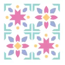 Sizzix Mini rétegező stencil készlet Print & Pattern Patchwork Tile (4 db)