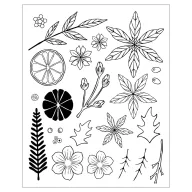   Sizzix átlátszó bélyegző- és Framelits vágósablon készlet Winter Florals (24+44 db)