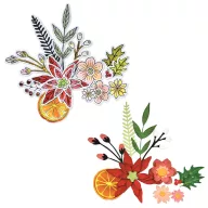   Sizzix átlátszó bélyegző- és Framelits vágósablon készlet Winter Florals (24+44 db)