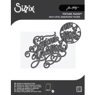   Sizzix többszintű Texture Fades A6 (10,5 × 14,8 cm) domborítómappa Vault Seasons Greetings (1 db) – Tim Holtz