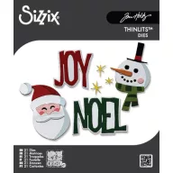   Sizzix Thinlits vágósablon Vault Holiday Tidings (21 db) – Tim Holtz