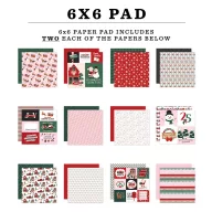   Echo Park North Pole Christmas scrapbook papírkészlet – 6" (15 cm), 24 lap