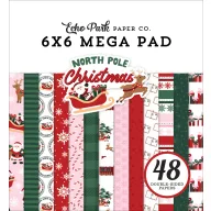   Echo Park North Pole Christmas kártyakészítő scrapbook papírkészlet – 6" (15 cm), 48 lap