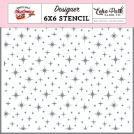   Echo Park North Pole Christmas Christmas Glimmer stencil – 6" (15 cm), 1 db