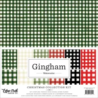   Echo Park Watercolor Gingham Christmas scrapbook kollekciós készlet – 12" (30 cm) (1 csomag)