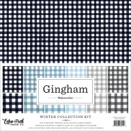   Echo Park Watercolor Gingham Winter scrapbook kollekciós készlet – 12" (30 cm) (1 csomag)