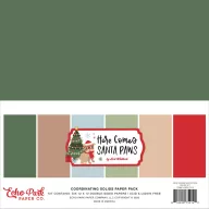   Echo Park Here Comes Santa Paws egyszínű scrapbook papírkészlet – 12" (30 cm), 6 lap