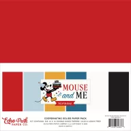   Echo Park Mouse And Me Birthday egyszínű scrapbook papírkészlet – 12" (30 cm), 6 lap