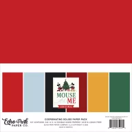   Echo Park Mouse And Me Christmas egyszínű scrapbook papírkészlet – 12" (30 cm), 6 lap