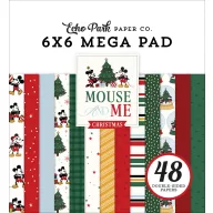   Echo Park Mouse And Me Christmas kártyakészítő scrapbook papírkészlet – 6" (15 cm), 48 lap