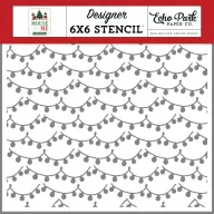   Echo Park Mouse And Me Christmas Holiday Lights stencil – 6" (15 cm), 1 db