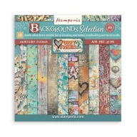   Stamperia Furry Friends 2 – Maxi Background Selection scrapbook papírkészlet – 8"(20cm) – 10 lap