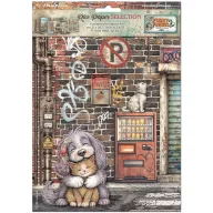   Stamperia Furry Friends 2 – Mintaválogatás rizspapír – A4 (21 × 29,7 cm), 1 ív