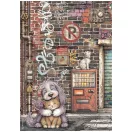 Stamperia Furry Friends 2 – Mintaválogatás rizspapír – A4 (21 × 29,7 cm), 1 ív